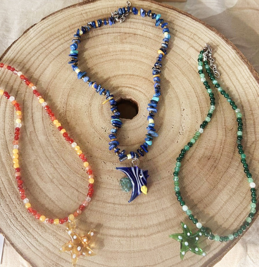 Collares con estrella o pez de cristal